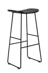 BARCHAIR BLACK METAL WOOD TOP 72    - CHAIRS, STOOLS